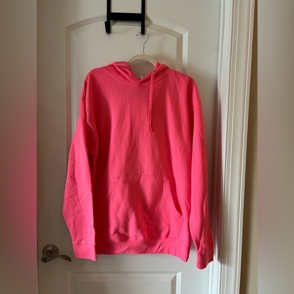 Nantucket Pink Smiley Face Hooded Sweatshirt - Picture 3 of 3